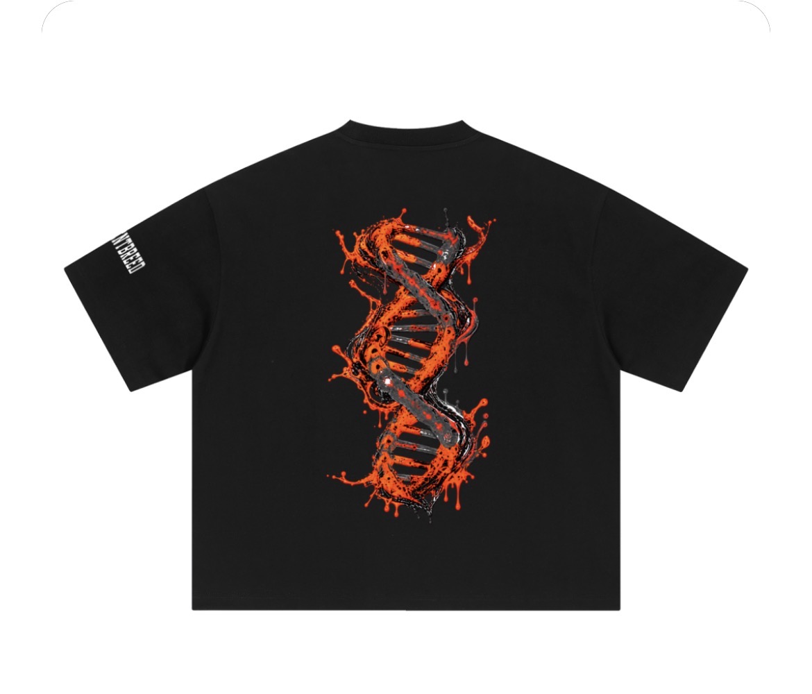 Men's Signature Tee - Orange & White — back
