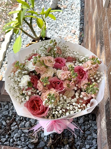 Dusty Rose Garden Bouquet