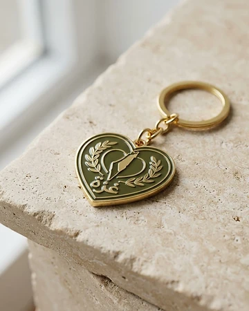 I ♥ Gaza — Olive Keychain