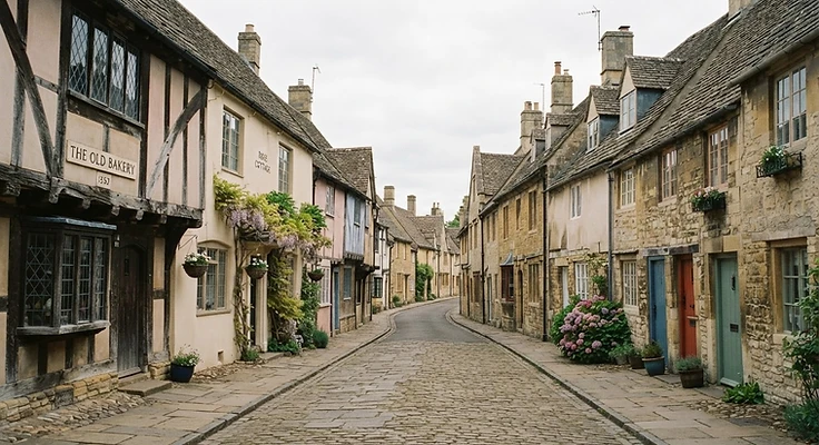 Period houses along a historic Colchester street