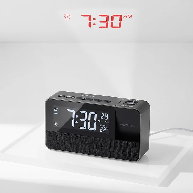 Digital Alarm Clock Projection