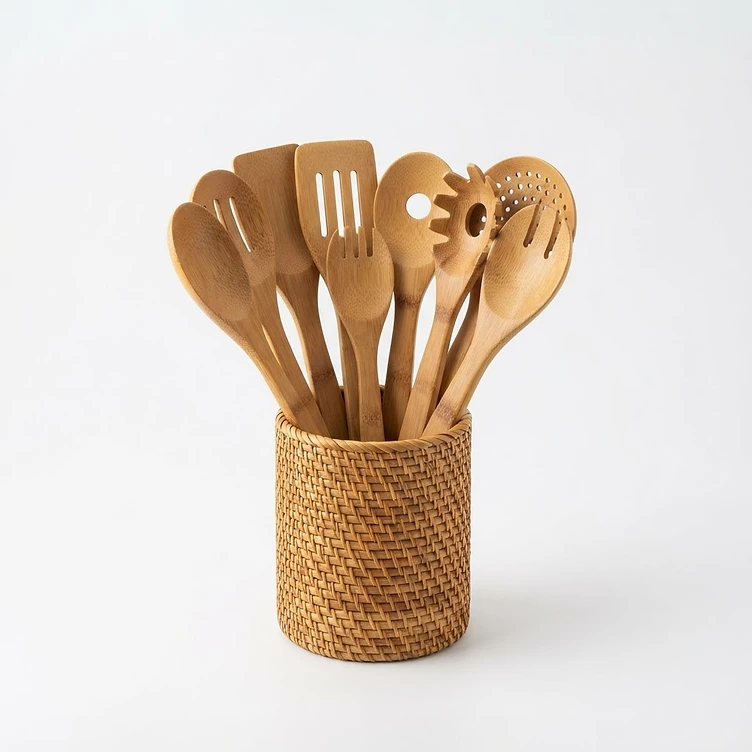 Bamboo Kitchen Utensil Set 10-Piece