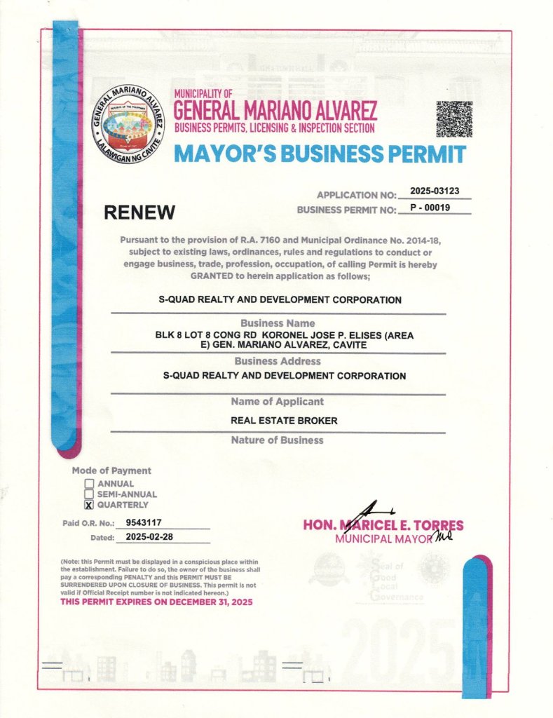 Mayor's Business Permit