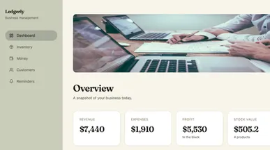 Business management web template preview