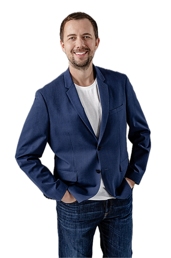 Daniel Winkler – portrait in a blue blazer