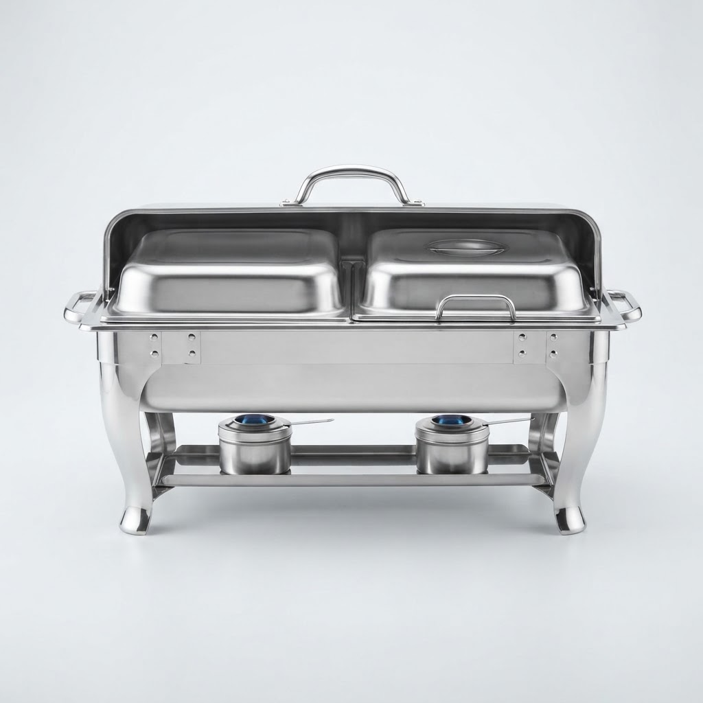 Split twin chafing dish
