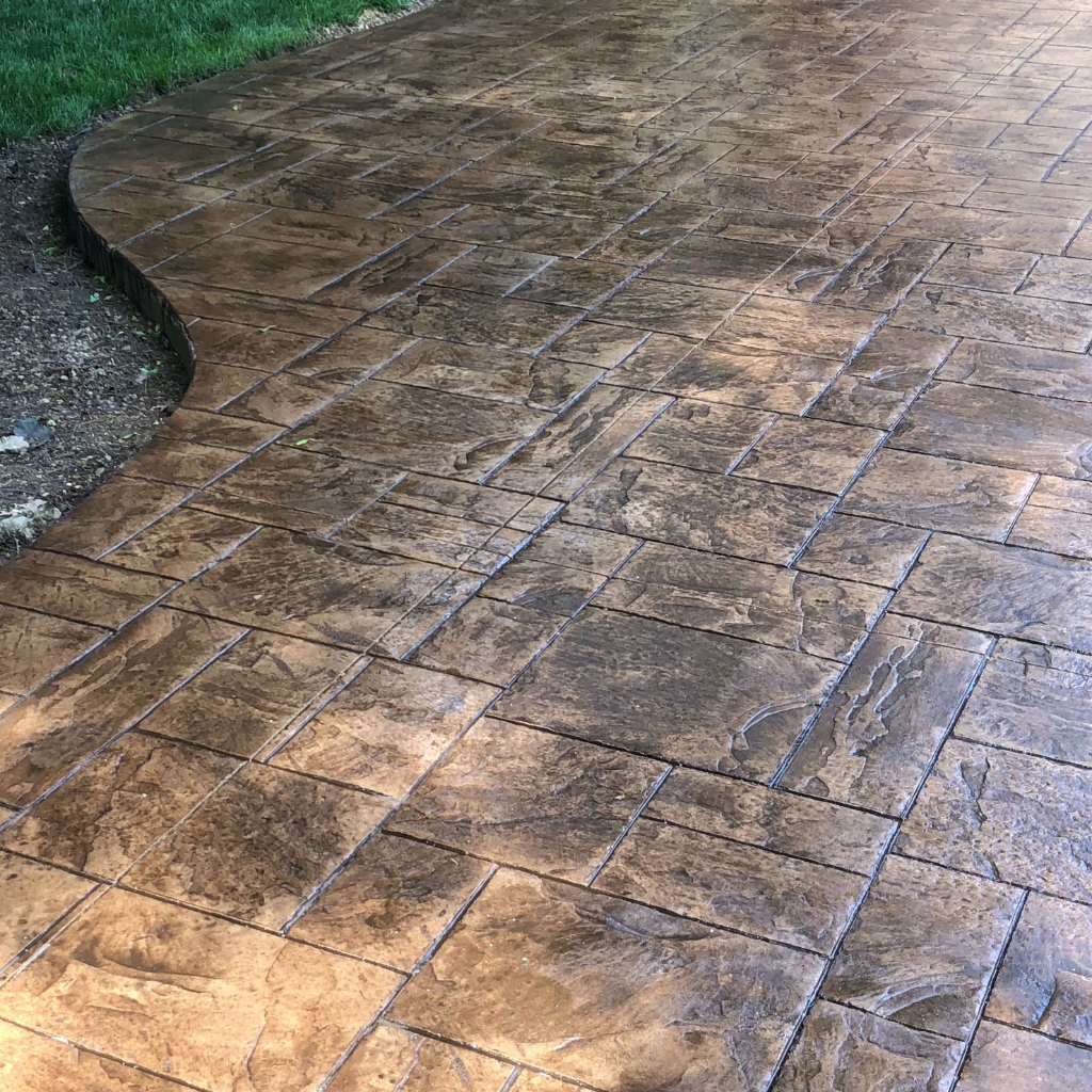 Custom Stamped Colored Concrete 1