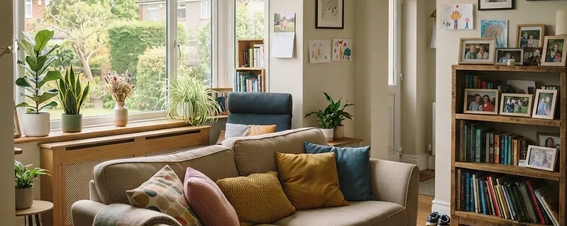 A welcoming lounge in a children's home