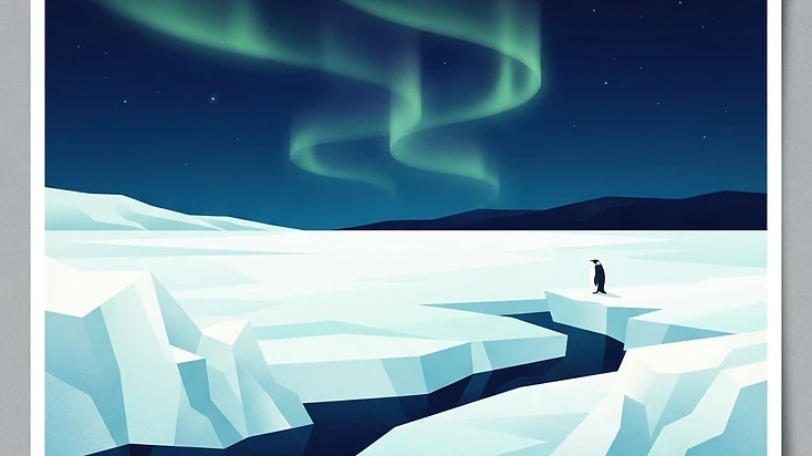 Illustration of ice caps