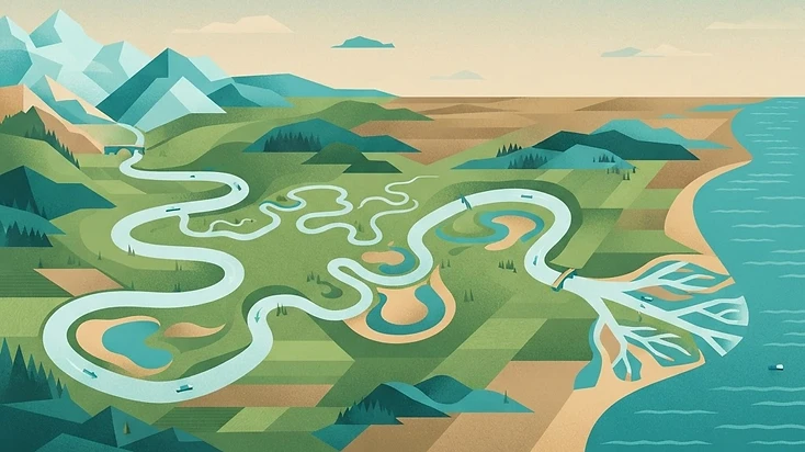 Illustration of rivers