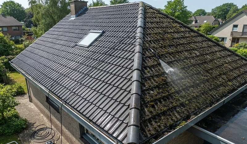 Nettoyage et démoussage d'une toiture à Vincennes par LMC Couverture