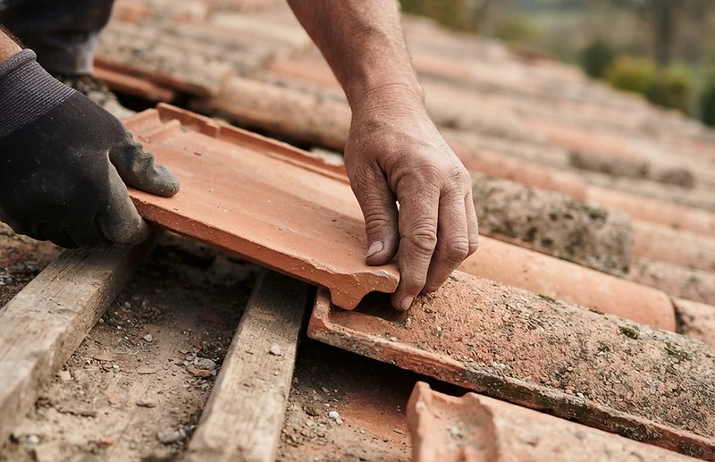 Pose de tuiles sur une toiture à Vincennes par LMC Couverture