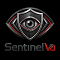 SentenialVu shield and eye logo