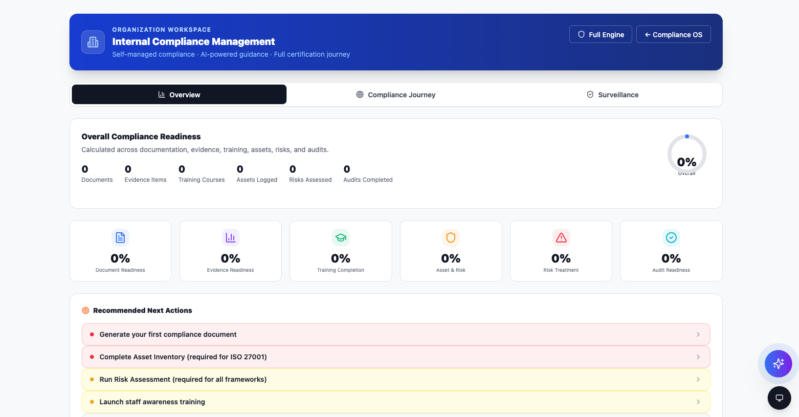 Consultant Workspace with multiple client engagement cards