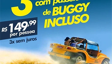 3 praias com buggy incluso