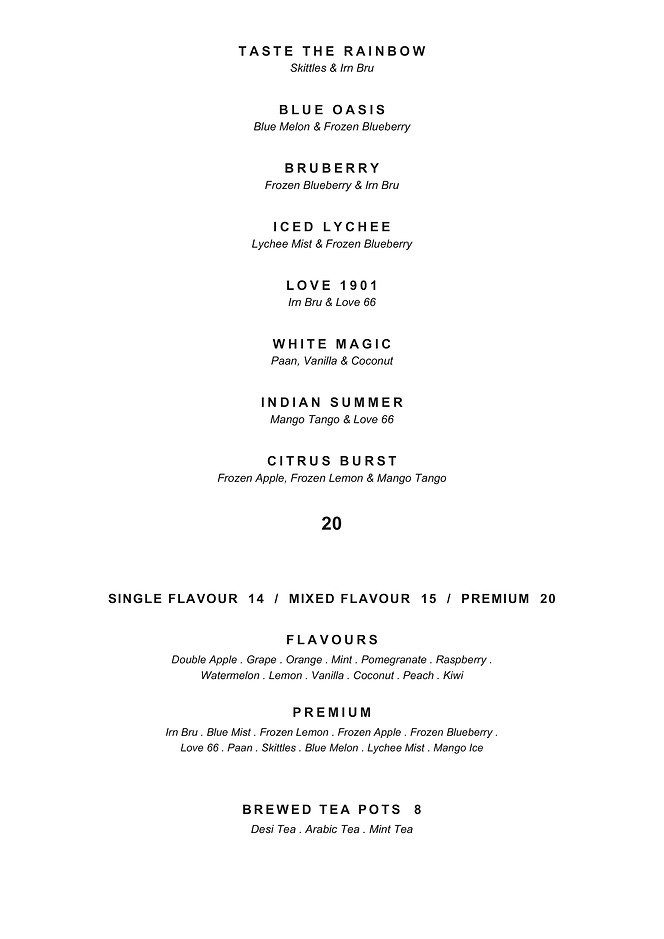 Pipe & Slice menu