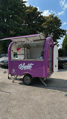 Sweet Diner purple ice cream trailer