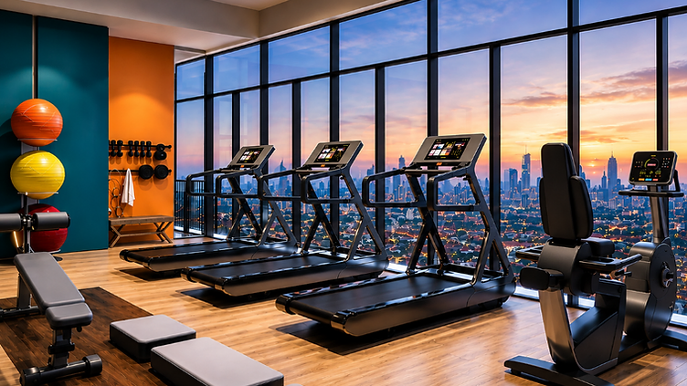 Gymnasium with Expansive Views