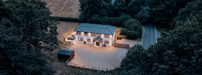 Architectural luxury home exterior