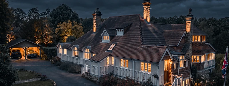 Architectural luxury home exterior