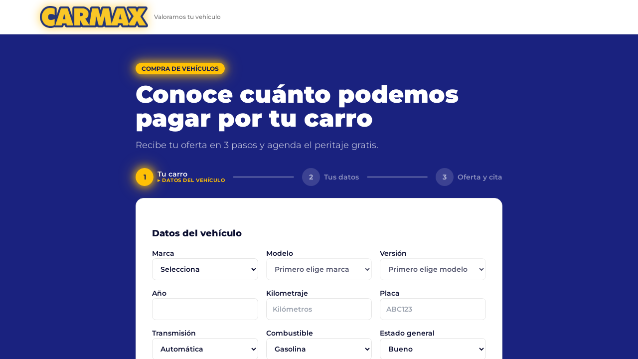 CARMAX AVALUO template preview