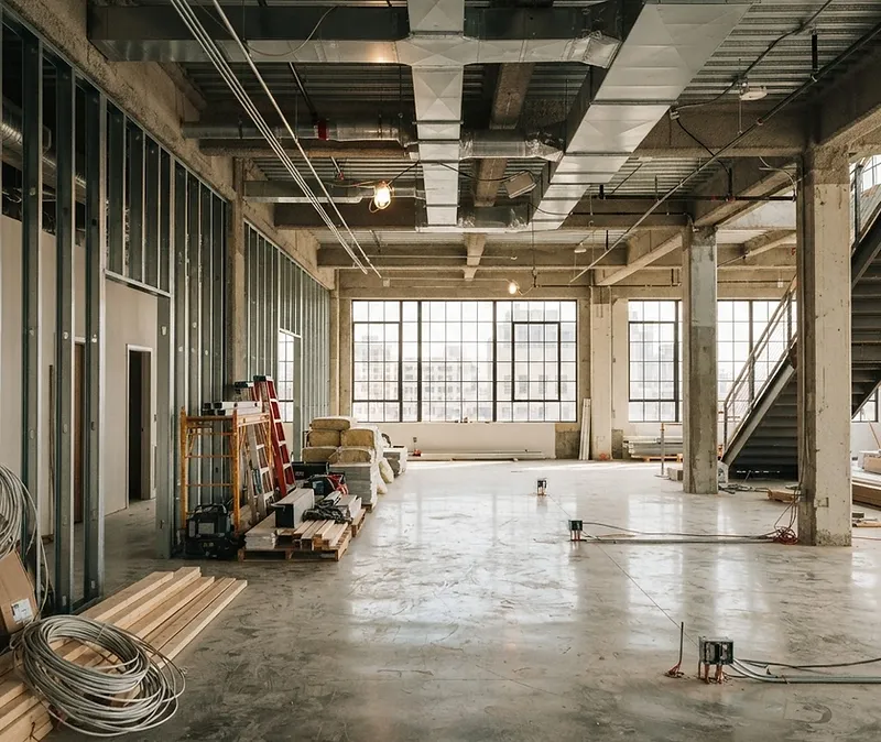 Commercial building interior renovation