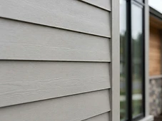 Fiber cement siding profile close-up