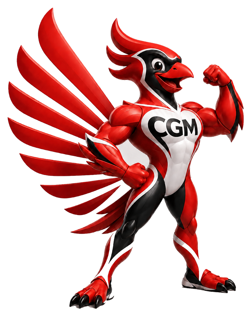 Cardinal Group Marketing superhero mascot