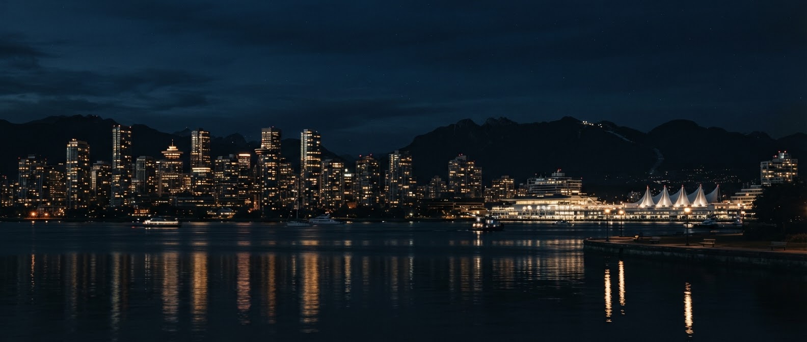 Vancouver night skyline