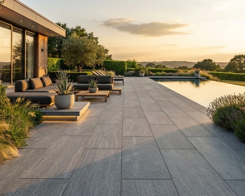 Modern aangelegde tuin met sierbestrating door Claaro