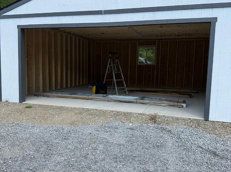 Commercial garage construction and door installation