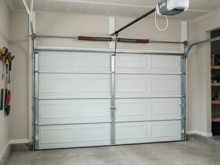 Interactive garage door — tap to identify your issue