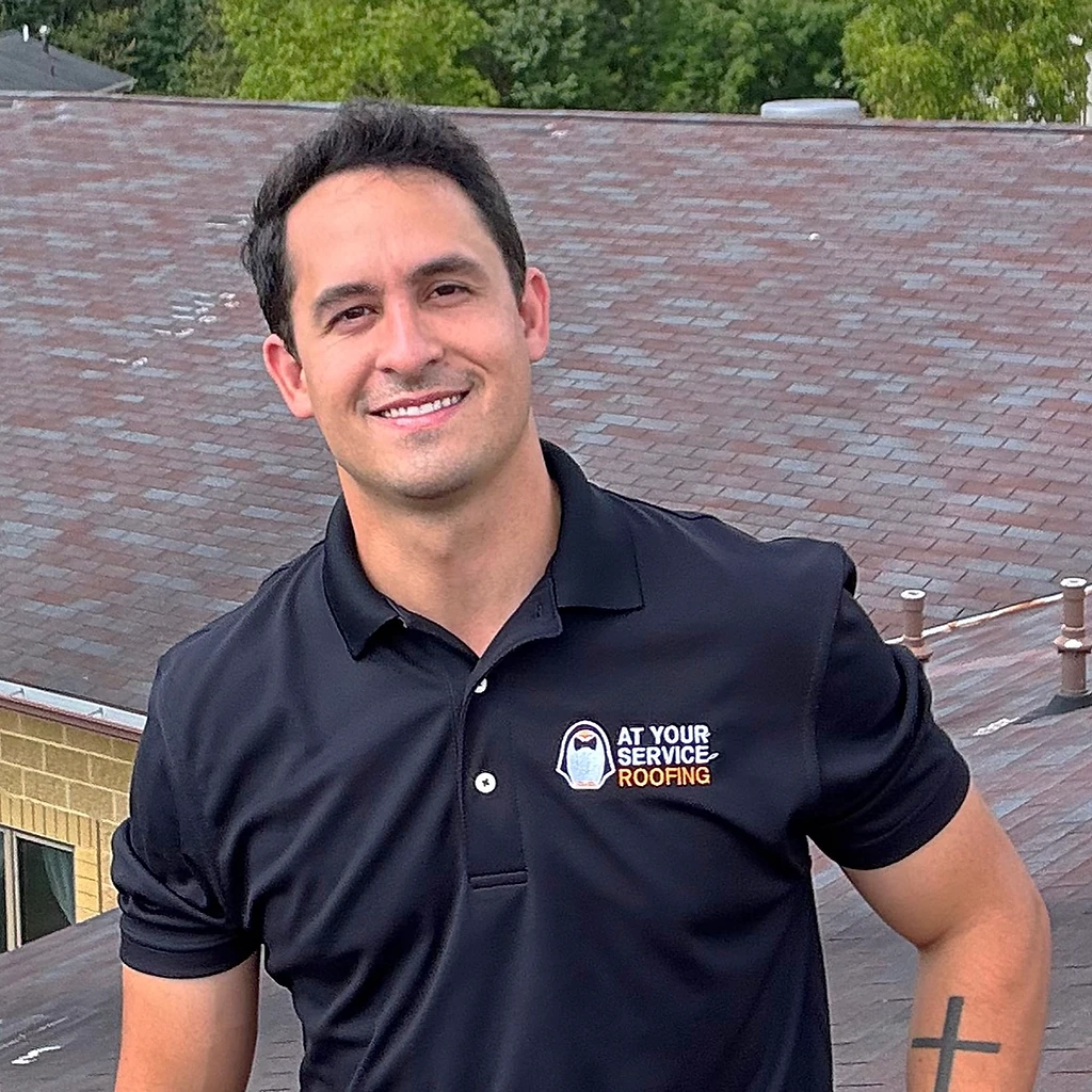 Tierry Nunes on a roof