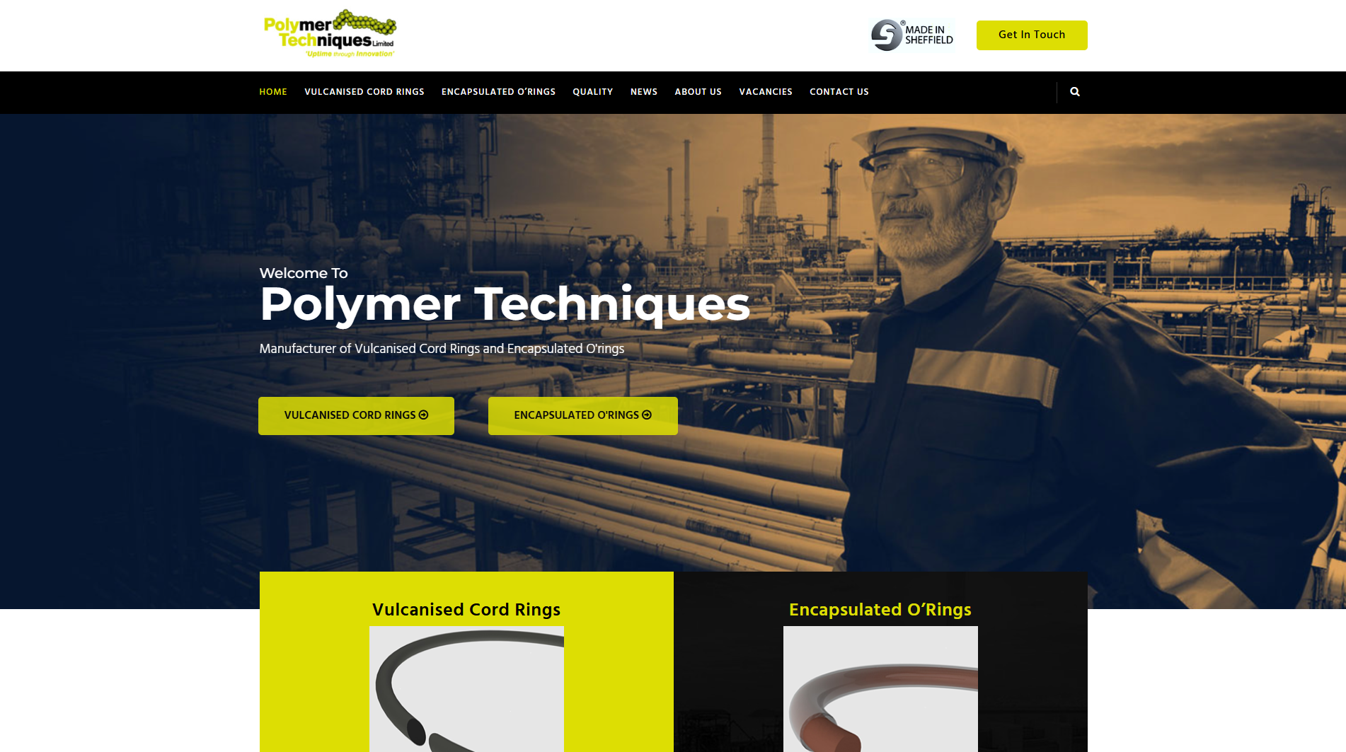 Polymer Techniques website designed by Klik Digital
