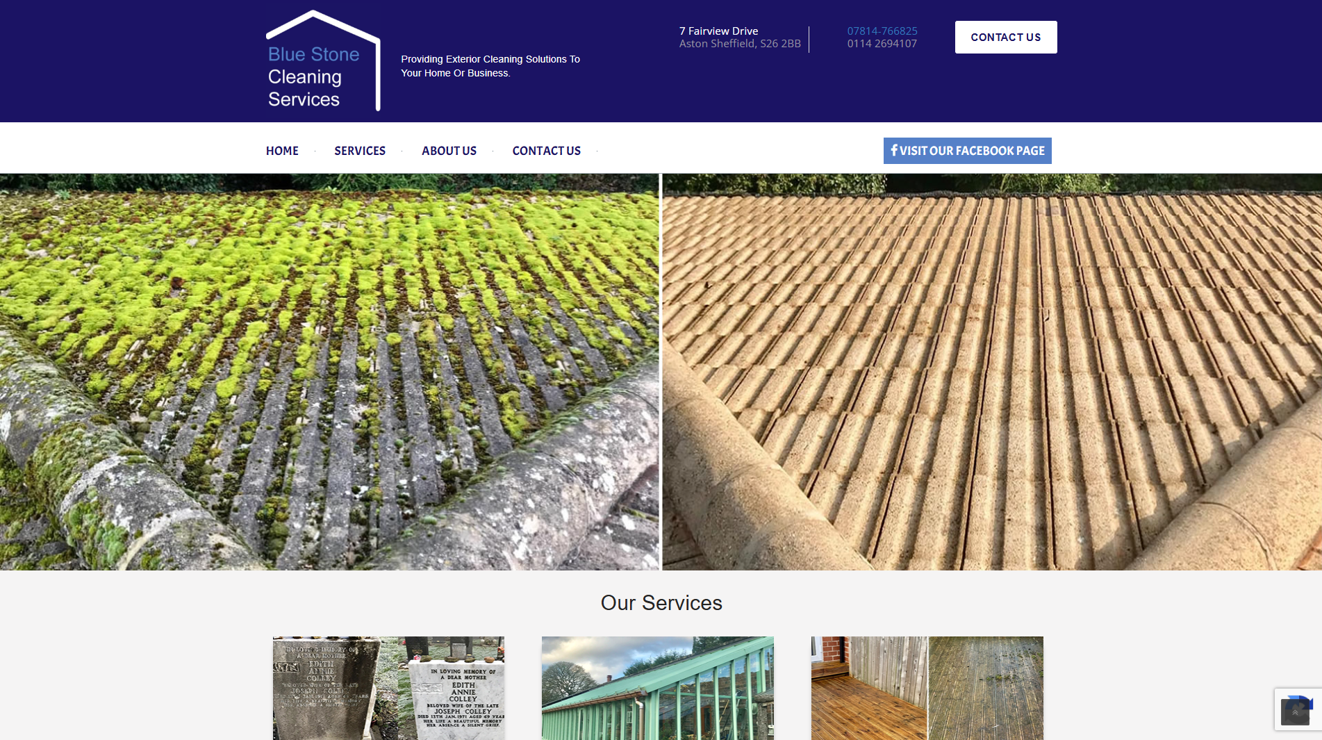 Blue Stone Cleaning website designed by Klik Digital