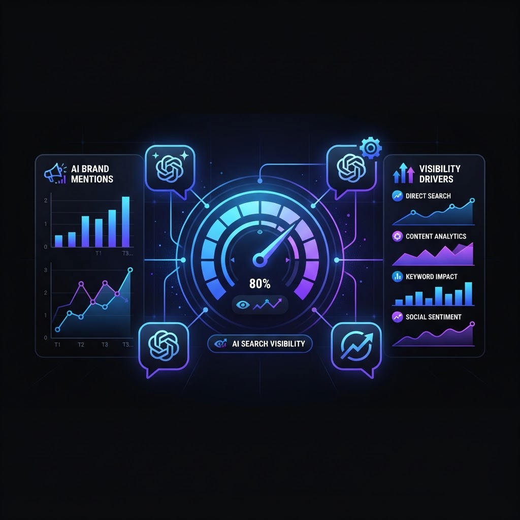 AI search visibility tracking dashboard