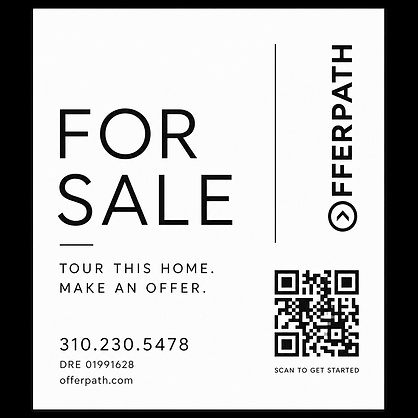 OfferPath For Sale sign — Tour this home. Make an offer.