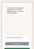 AI editor to refine your page in plain words