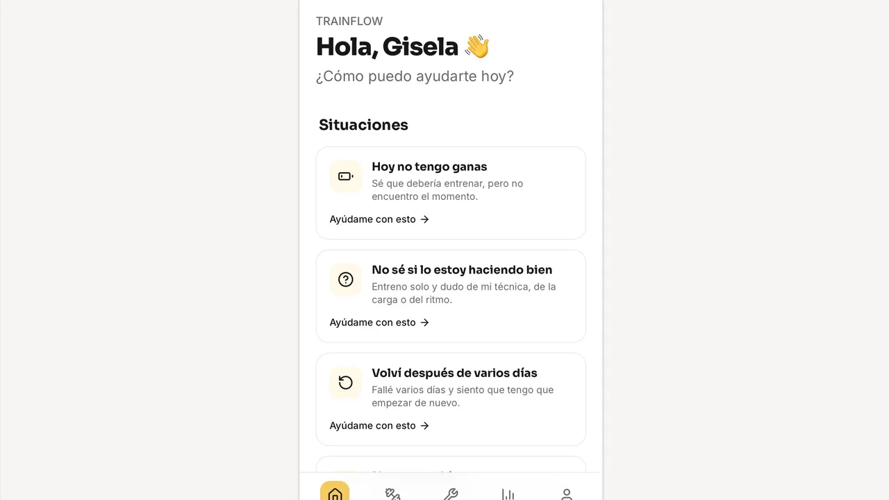 App de entrenamiento y soporte emocional template preview