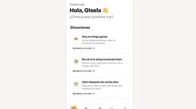 App de entrenamiento y soporte emocional template preview