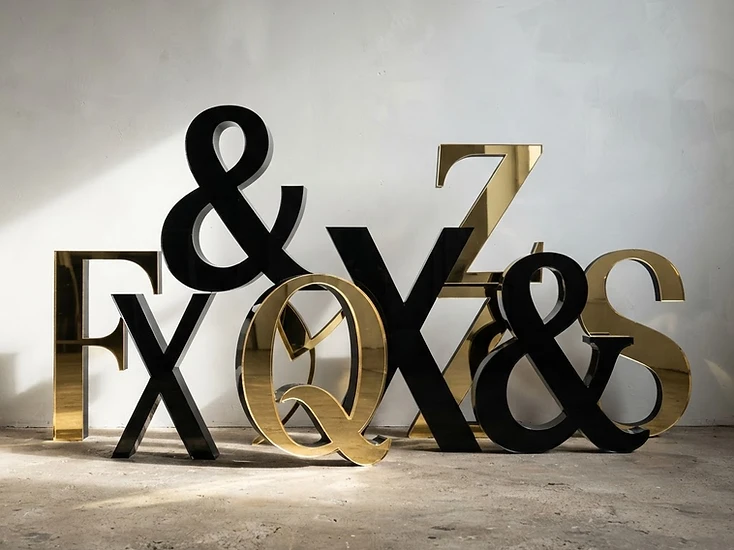 3D laser cut acrylic letters