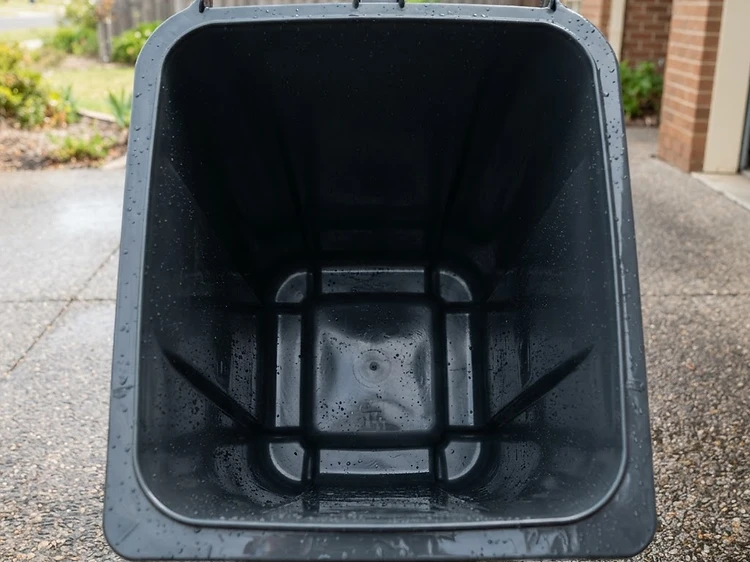 Trash bin interior after Mamasita cleaning