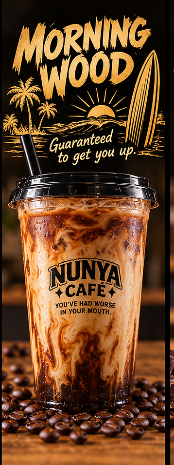 Morning Wood iced coffee
