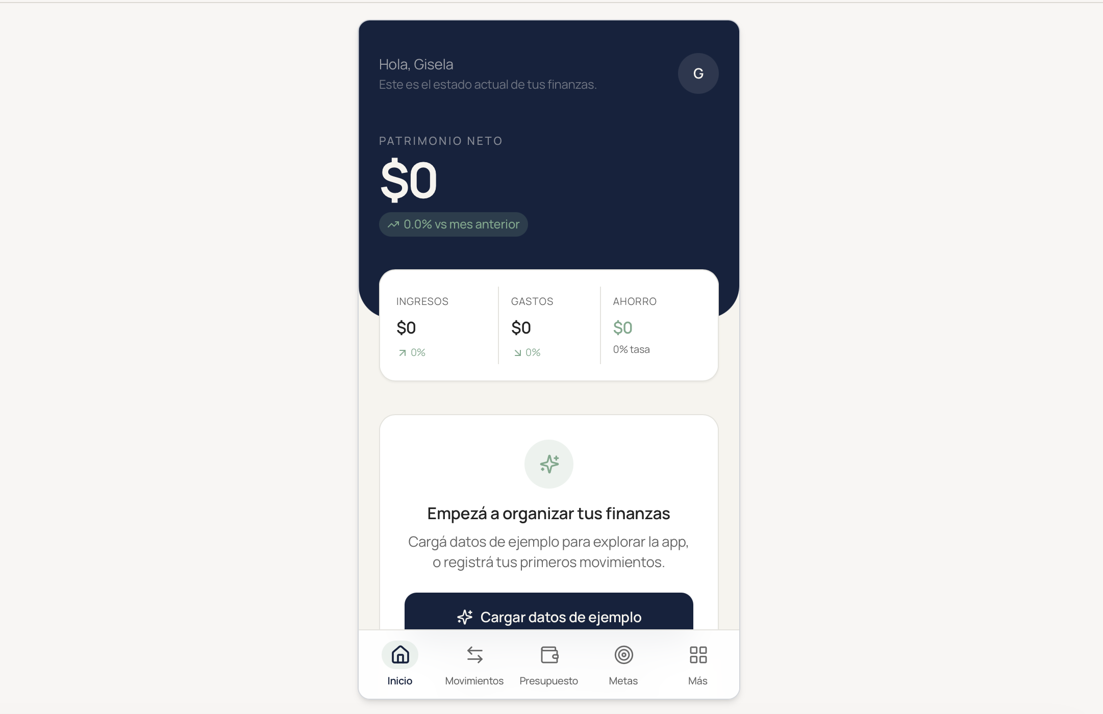 Asistente de Finanzas template preview