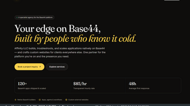 Affinity LLC Agency Hub template preview