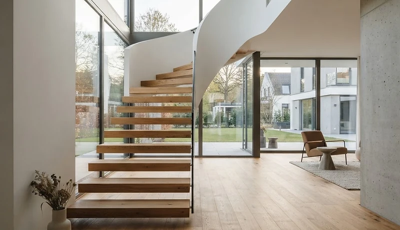 Treppen als Raumskulptur: Stufen, Belag und Licht im Dialog