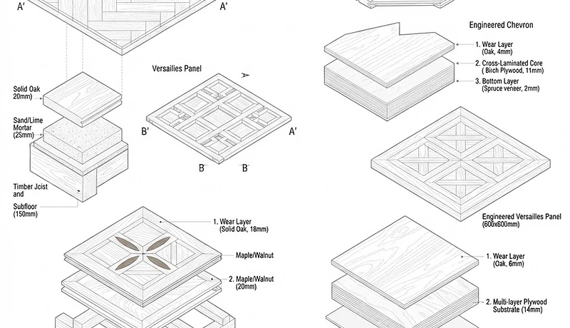 Die Evolution des Parketts: Vom höfischen Tafelparkett zum Hochleistungs-Mehrschichtbelag