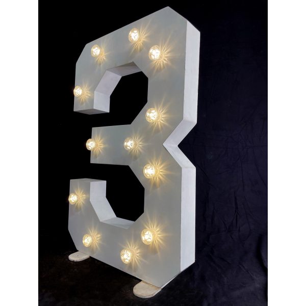 LED Light Up Number 3