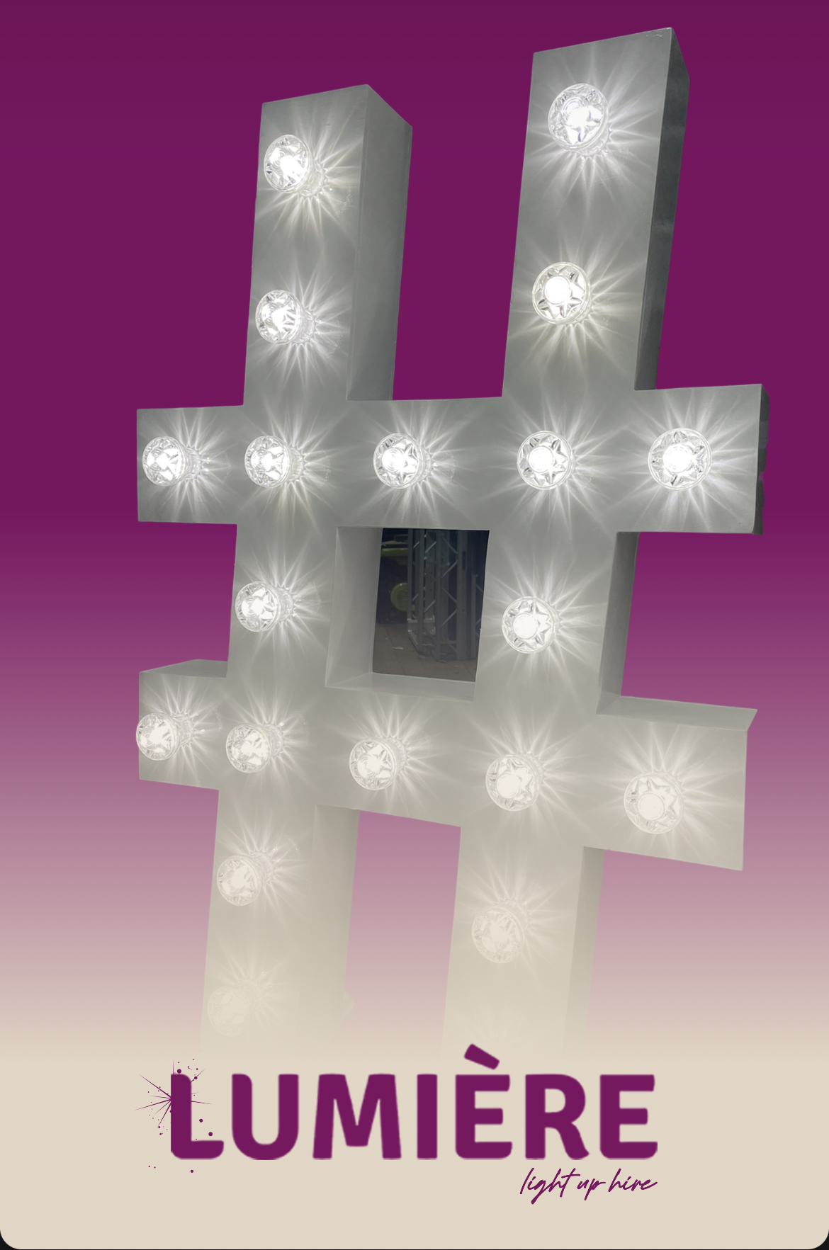LED Light up Hastag