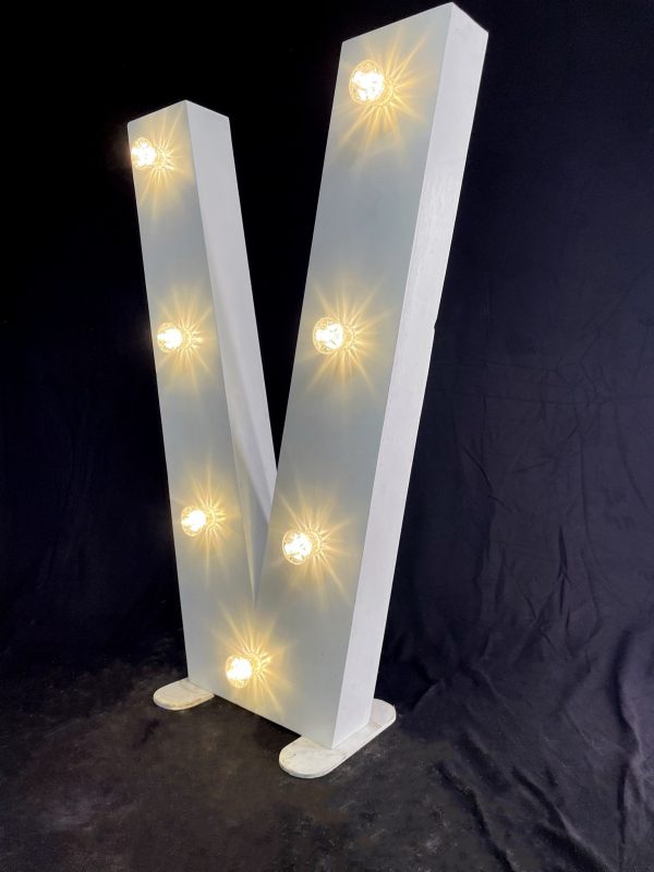 LED Light Up Letter V